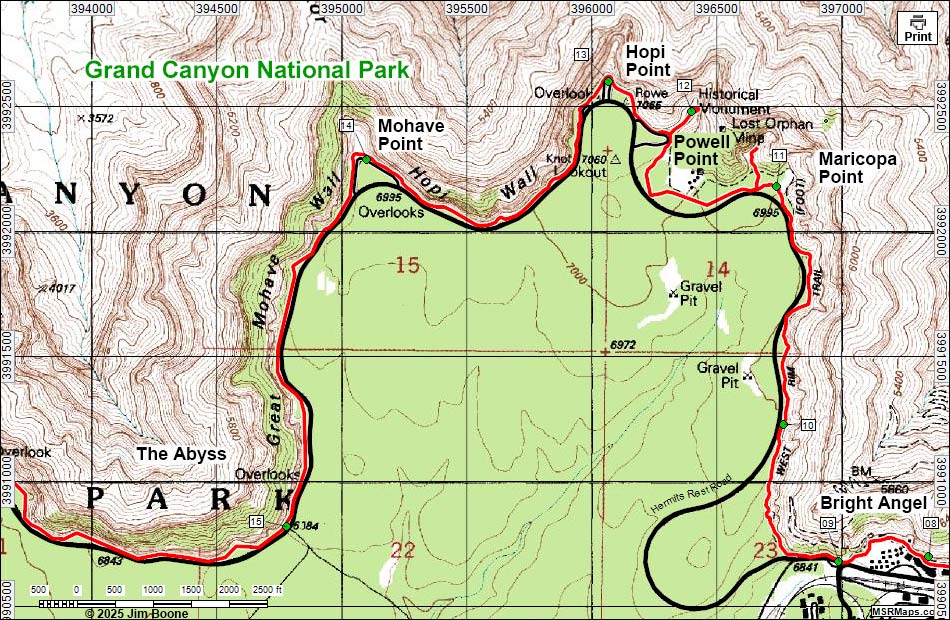 rim trail map