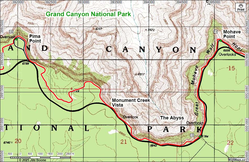 rim trail map