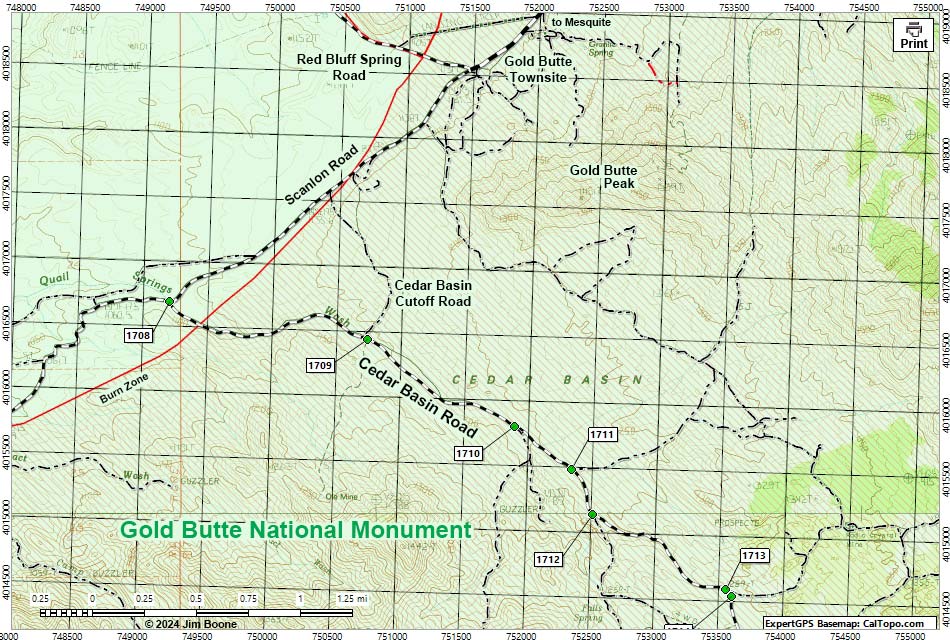 Cedar Basin Road Map