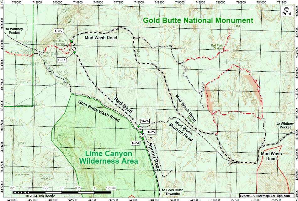 Red Bluff Spring Road Map