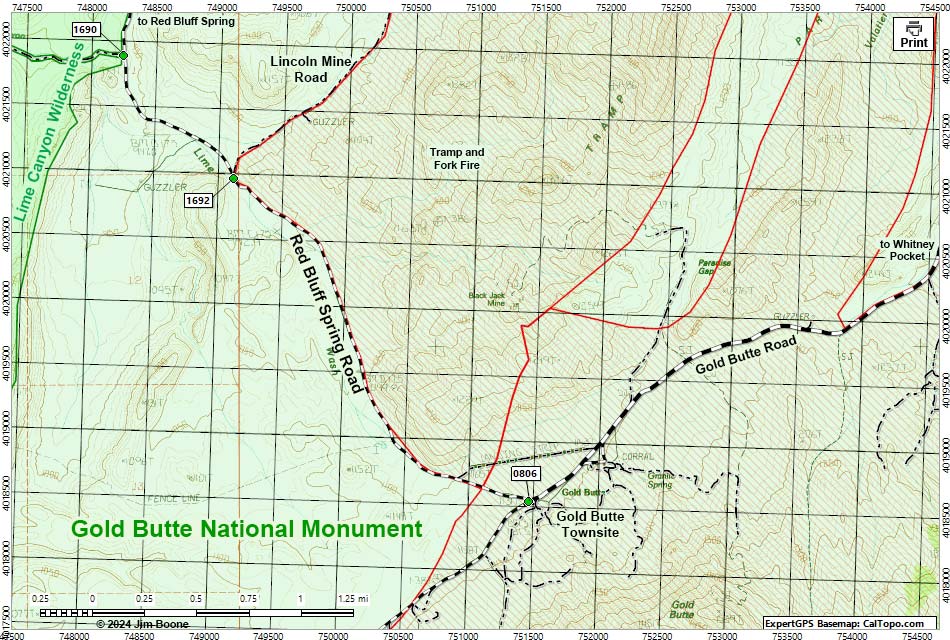 Red Bluff Byway Road Map