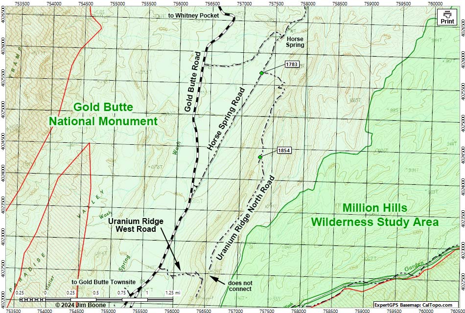 Uranium Ridge Road Map