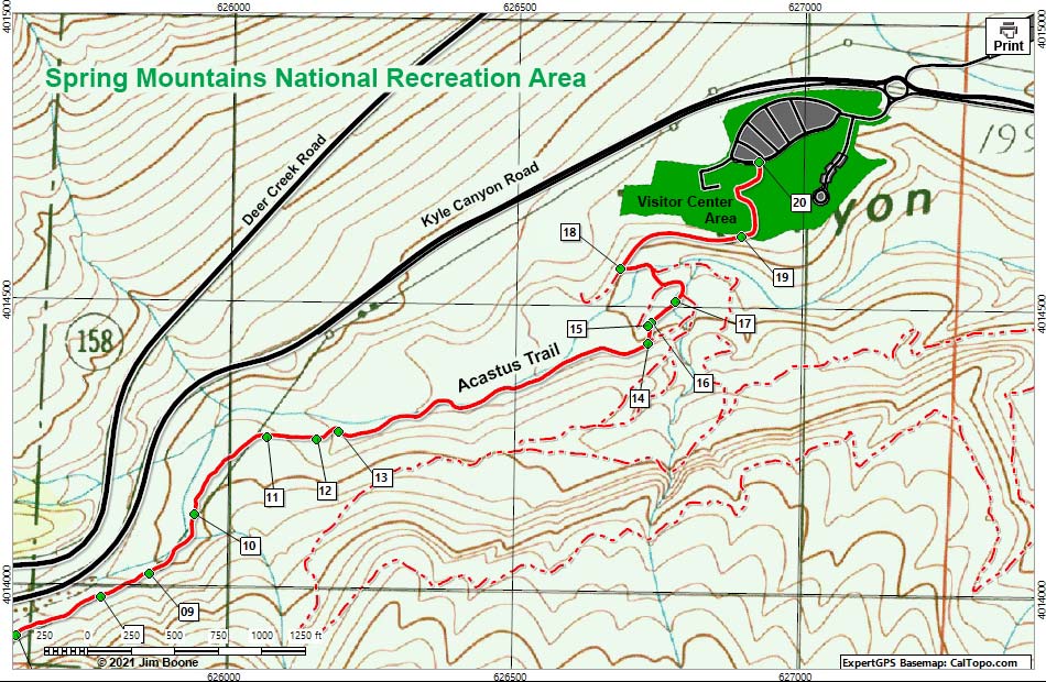 Bristlecone Trail Map