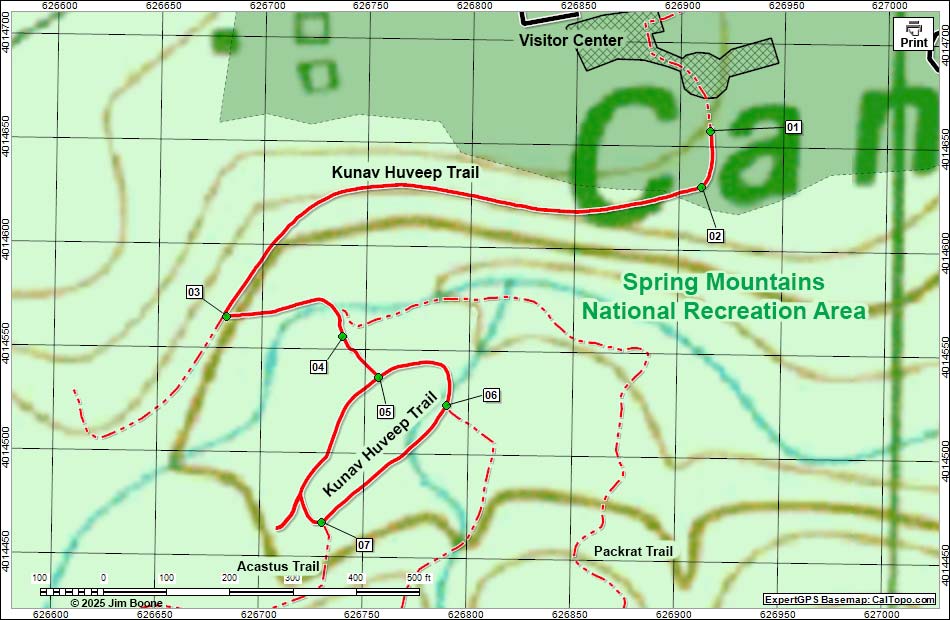 Kunav Huveep Trail Map