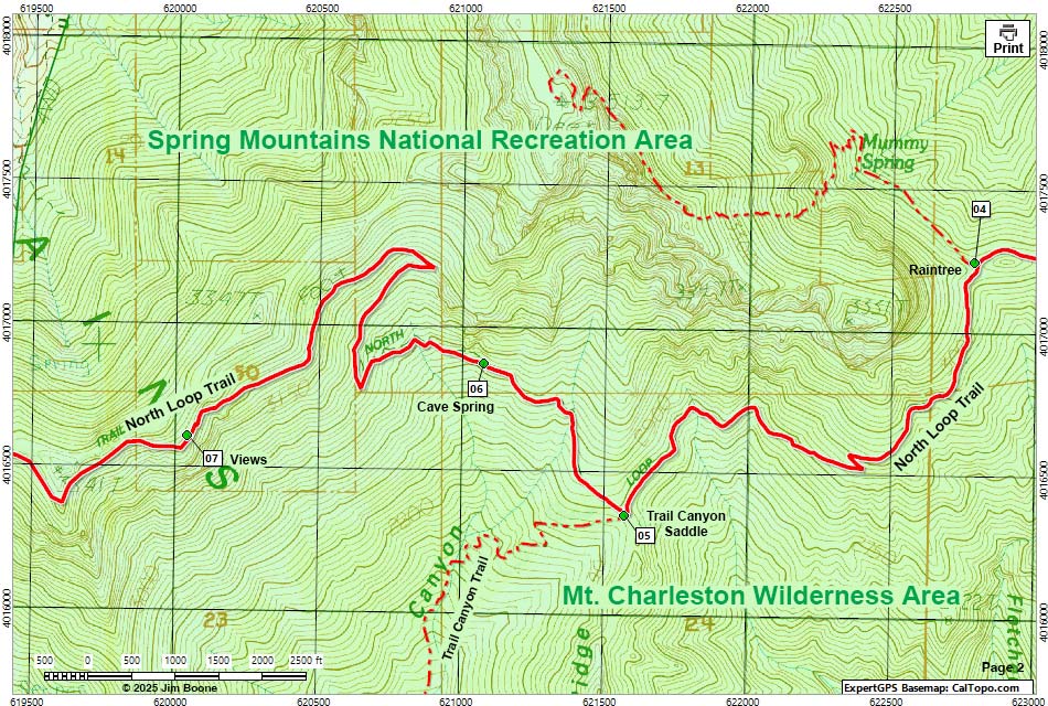 North Loop Trail Map