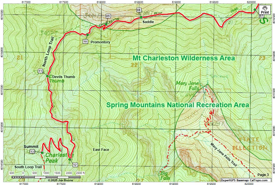 North Loop Trail Map