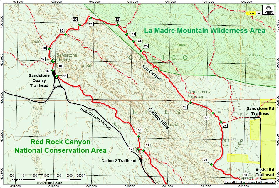 Calico Hills Loop Trail
