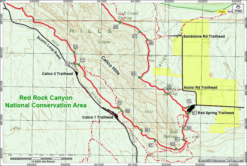 Calico Hills Loop Trail