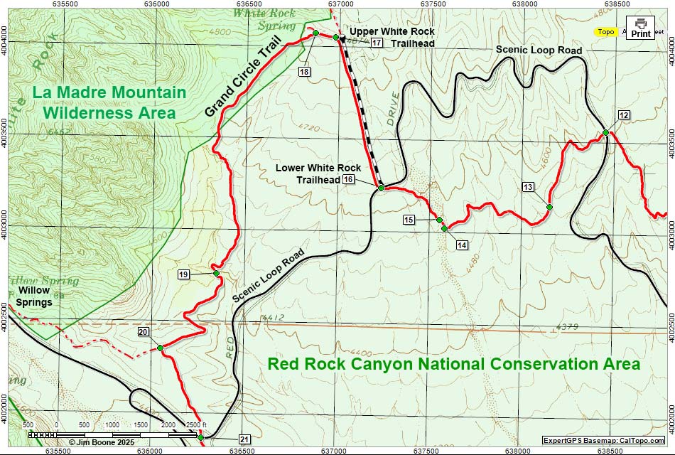 great circle trail map