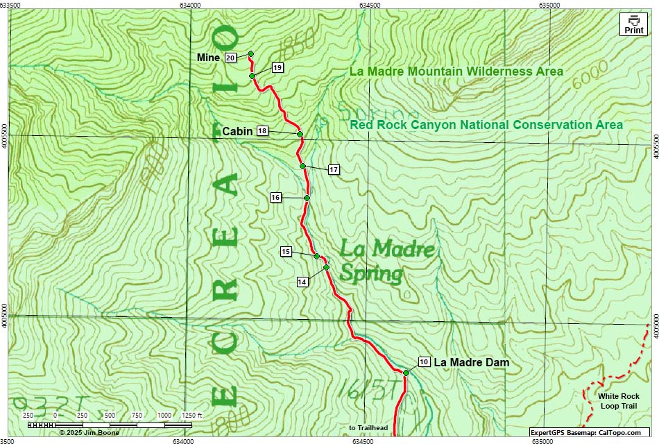 La Madre Mine Map