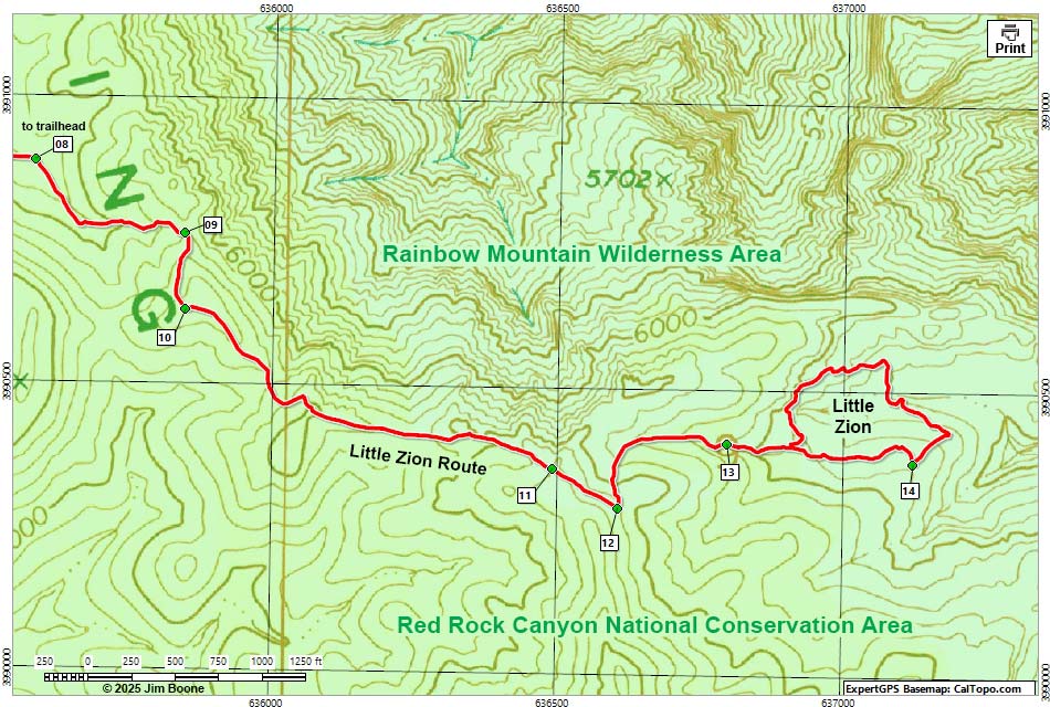 little zion map