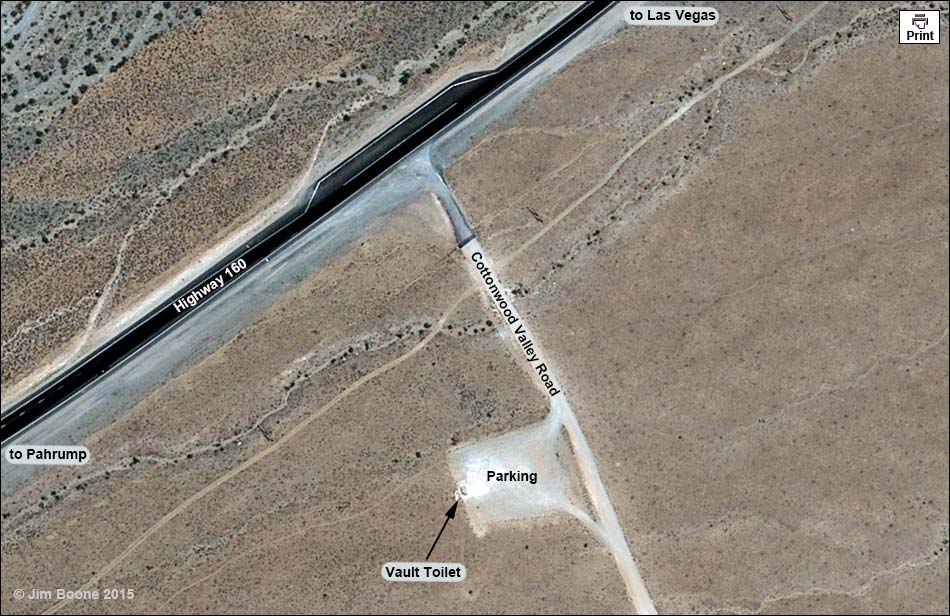 Cottonwood Trailhead Map
