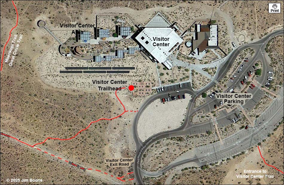 Visitor Center Trailhead Map