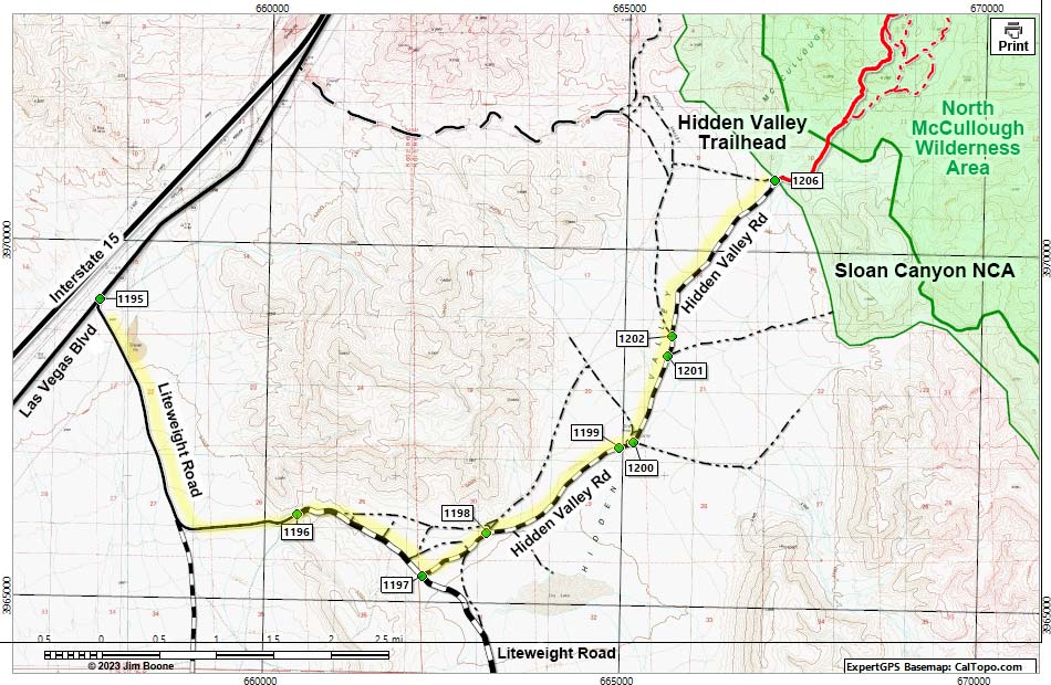 Hidden Valley Road Map
